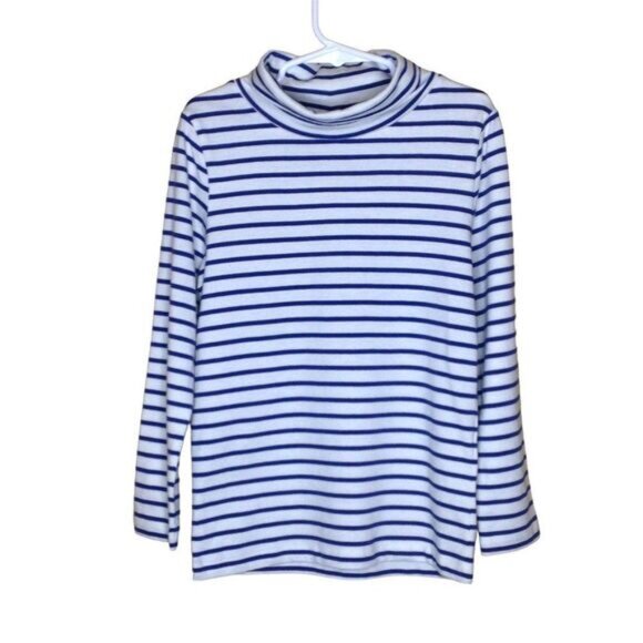 Boden Striped Long Sleeve Tee Top Blue/White 6 – 7Y - Picture 1 of 4